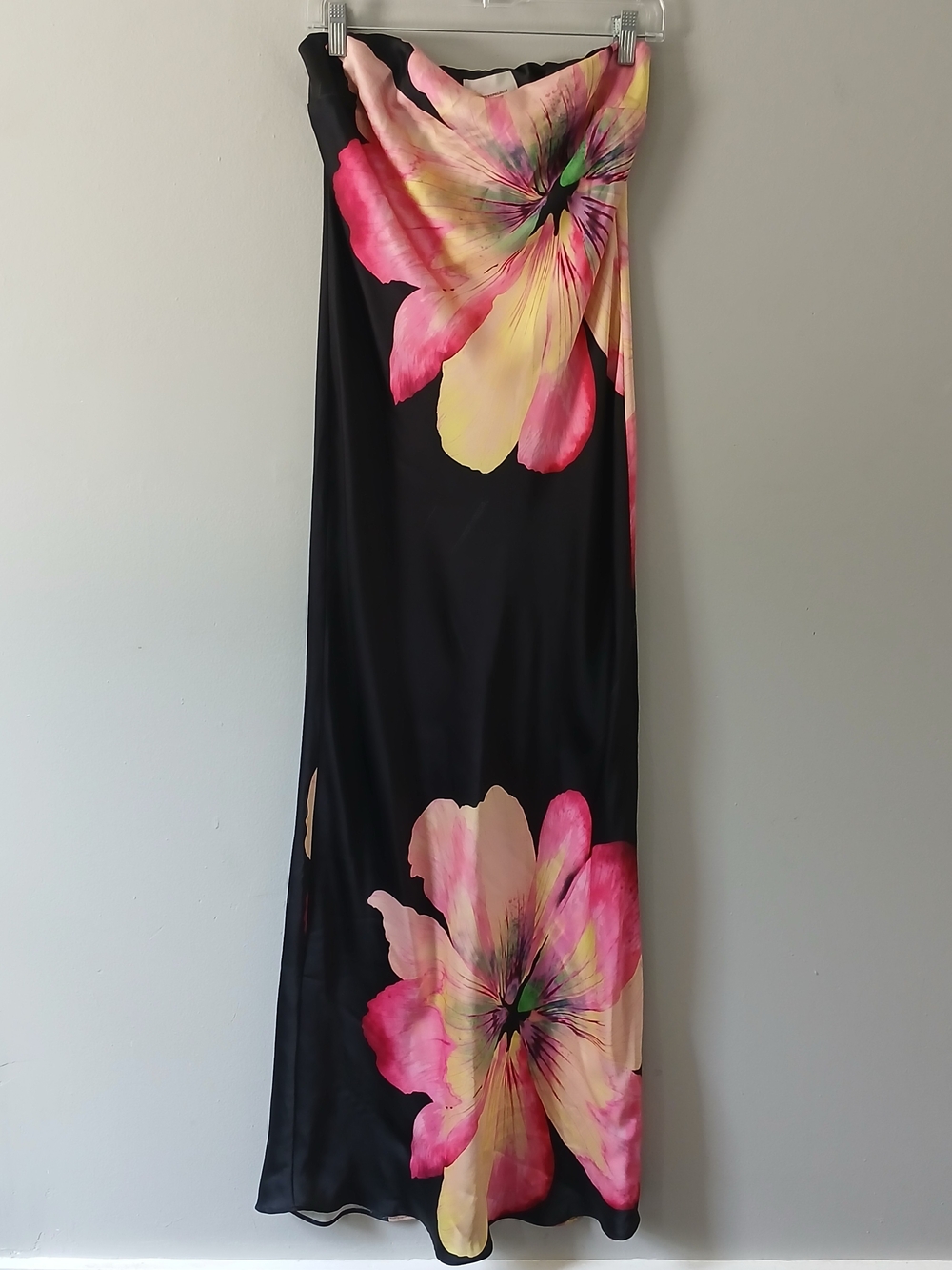 Anthropologie Women's Size Medium The Fleur Strapless Satin Maxi Slip Dress